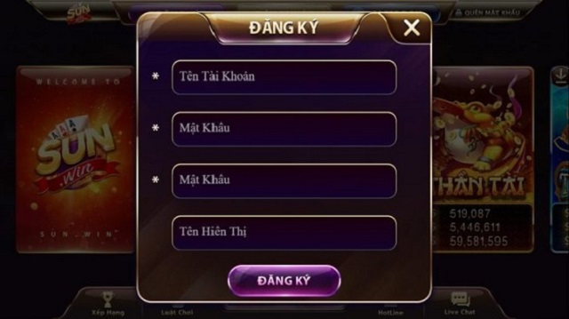 Điền thông tin đăng ký vào biểu mẫu mà hệ thống hiển thị Điền thông tin đăng ký vào biểu mẫu mà hệ thống hiển thị