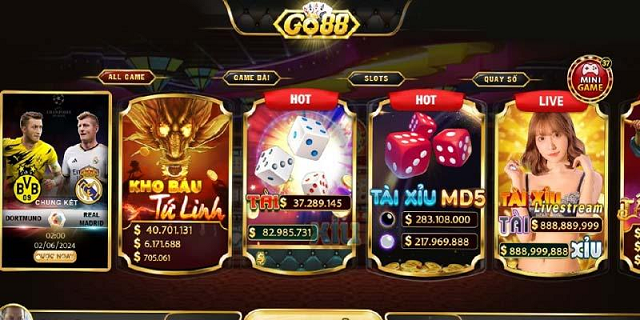 Giao diện Go88 thiết kế đẹp và cực kỳ thân thiện với người chơi Giao diện Go88 thiết kế đẹp và cực kỳ thân thiện với người chơi