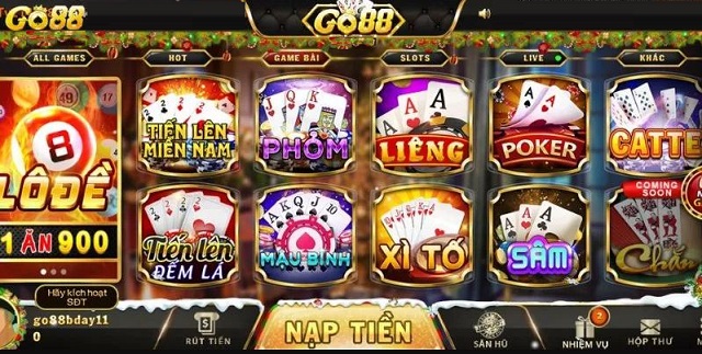 Thỏa mãn đam mê cá cược mỗi ngày cùng kho game đặc sắc Go88 Thỏa mãn đam mê cá cược mỗi ngày cùng kho game đặc sắc Go88