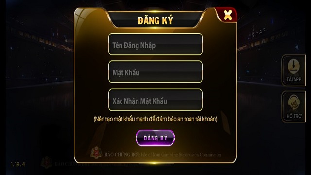 Form thông tin đăng ký tài khoản tại cổng game YO88 Form thông tin đăng ký tài khoản tại cổng game YO88